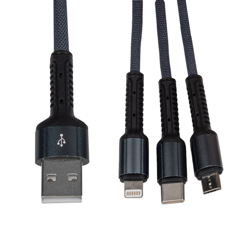 Кабель (шнур) LP 3 в 1 USB 3.0 to Type-C/Lightning/Micro-USB 1м (C20CM)