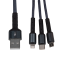 Кабель (шнур) LP 3 в 1 USB 3.0 to Type-C/Lightning/Micro-USB 1м (C20CM)
