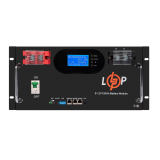 Акумулятор LP LiFePO4 51,2V - 120 Ah 6000Wh (Smart BMS 100A) с LCD RM AB RS485/CAN