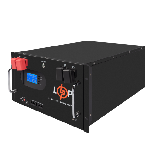 Акумулятор LP LiFePO4 51,2V - 230 Ah (11776Wh) (Smart BMS 200A) с LCD RM AB RS485/CAN