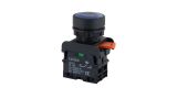 Кнопка без фіксації з підсвічуванням TBLOC синя PSRL-1O 220 (1NO+LED)