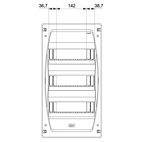 Распределительный щит IDE 36 модулей IP40 с шинами N и PE 544x285x118 мм (GPS36PT/RR)