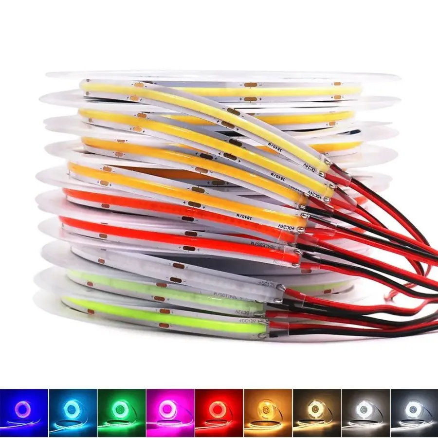 Лед стрічка LED TECH 12В COB-320 12Вт COB/FCOB Синій (BLUE) IP20