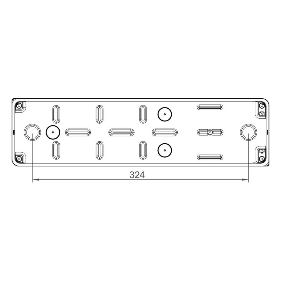 Розподільний щит під розетки IDE 4 модуля IP65 з шинами N і PE 385x102x105 мм (CSN4PT)