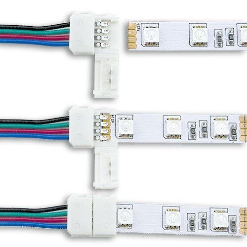 Конектор PROLUM™ для LED стрічки 10 мм, RGB + 2 затискача