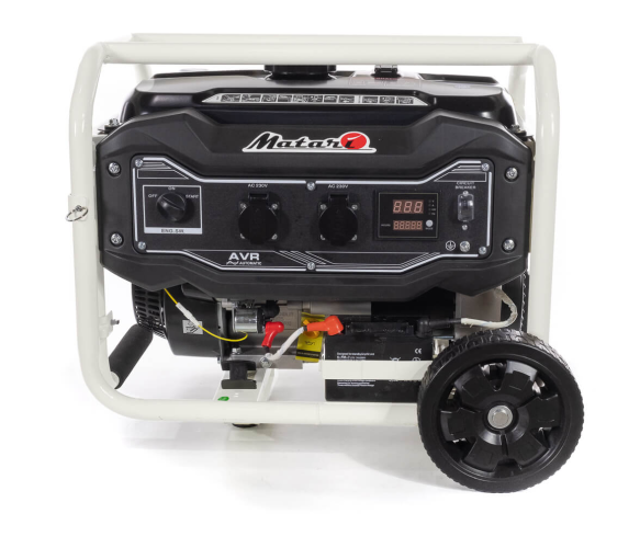 Бензиновий генератор Matari MH5000E (3 кВт), однофазний 220V, 50Hz , об'єм бака 13л, стартер