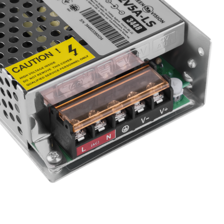Импульсный блок питания 12В 60Вт 5А GV-SPS-C 12V5A-LS (60W)