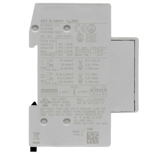 Контактор R25-20 25А 2NO 230В 50Hz (16514)