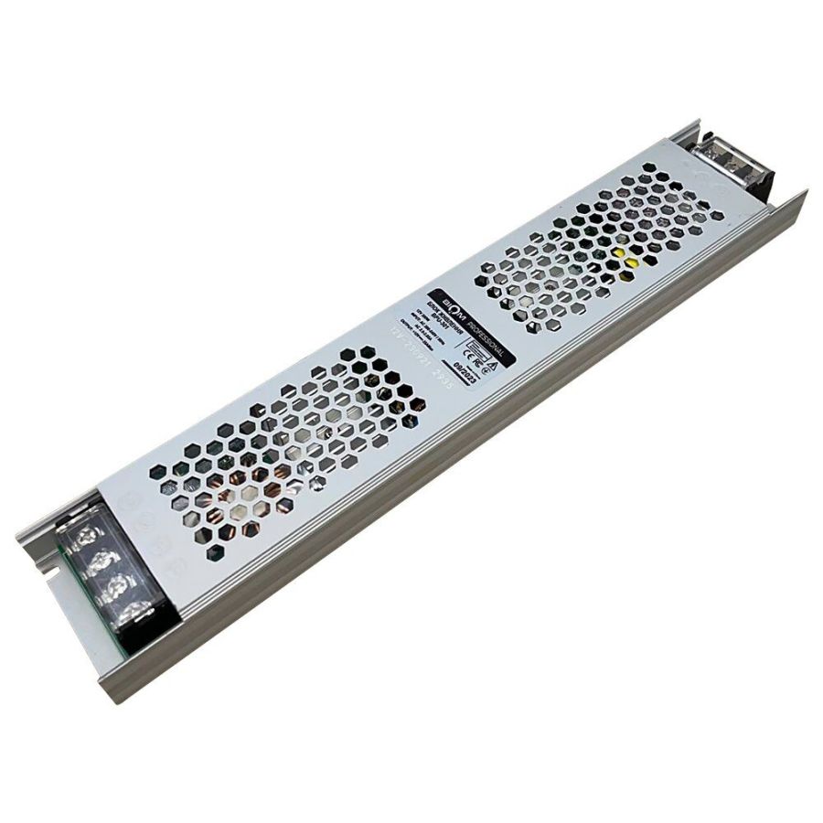 Блок питания 12В 300Вт 25А IP20 BPU-301 Slim металлический перфорированный корпус