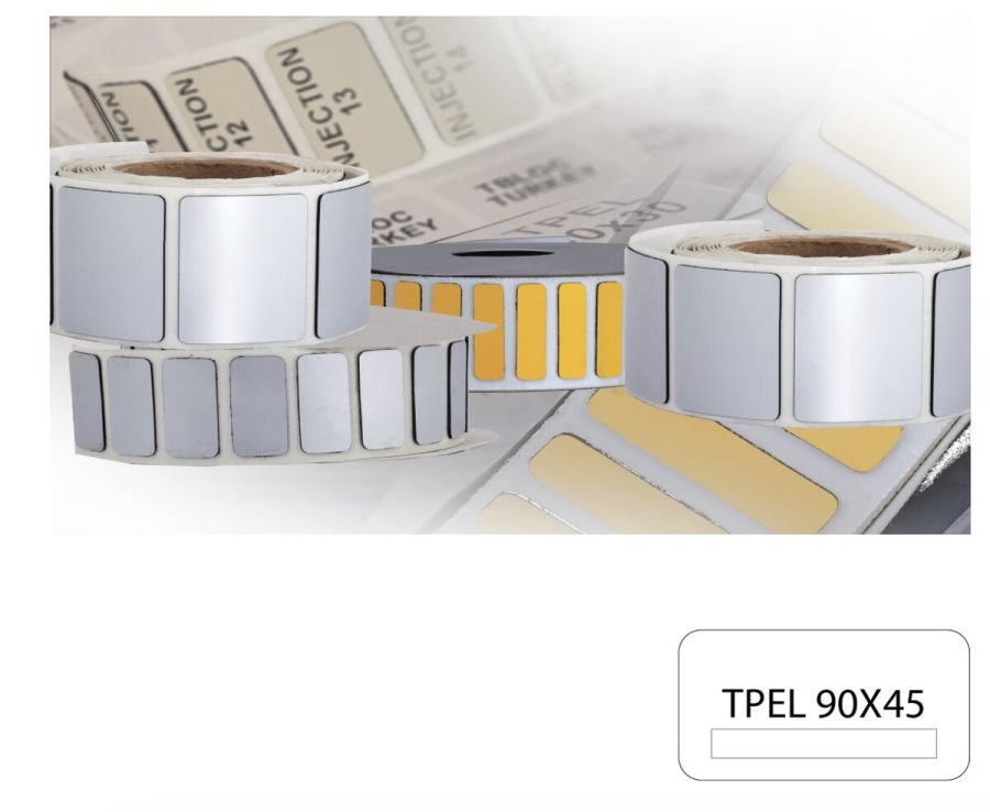 Товсте маркування обладнання TPEL 90x45 Біла