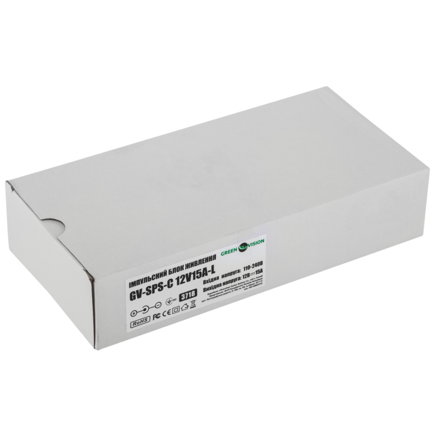 Импульсный блок питания GV-SPS-С 12V15A-L (180W)