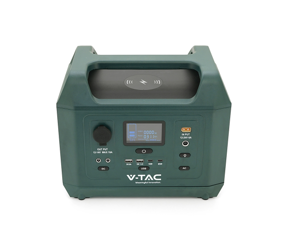 Портативный источник питания V-TAC VT-606N 600W LiFePO4 IRF32135 12,8V 45Ah 576Wh PEAK 1000W 295х206х228мм 7,8кг