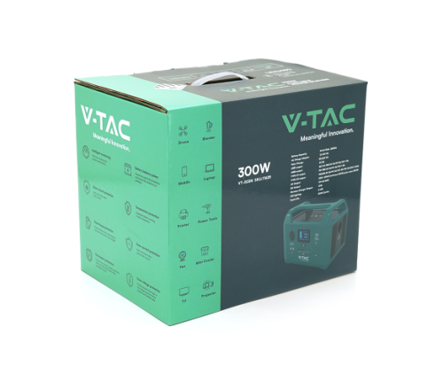 Портативне джерело живлення V-TAC VT-303N, 300W, LiFePO4 IRF32135 19.2V 15Ah/288Wh 249х171х208мм 4,3кг