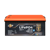 Акумулятор LP LiFePO4 25,6V - 230 Ah (5888Wh) (BMS 200A/100А) пластик Smart BT