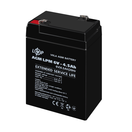 3860 Акумулятор AGM LPM 6V - 4.5 Ah