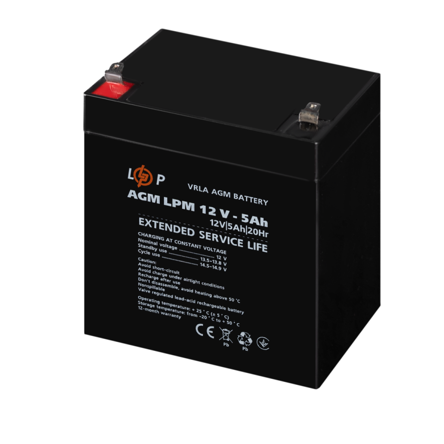 Акумулятор AGM LPM 12V - 5 Ah