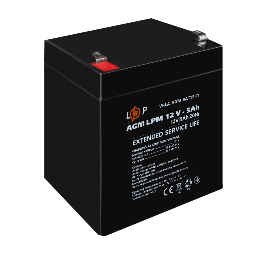 Акумулятор AGM LPM 12V - 5 Ah