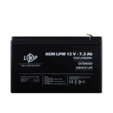 3863 Акумулятор AGM LPM 12V - 7.2 Ah