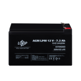 3863 Акумулятор AGM LPM 12V - 7.2 Ah
