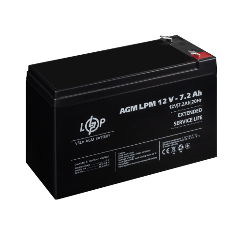 3863 Акумулятор AGM LPM 12V - 7.2 Ah