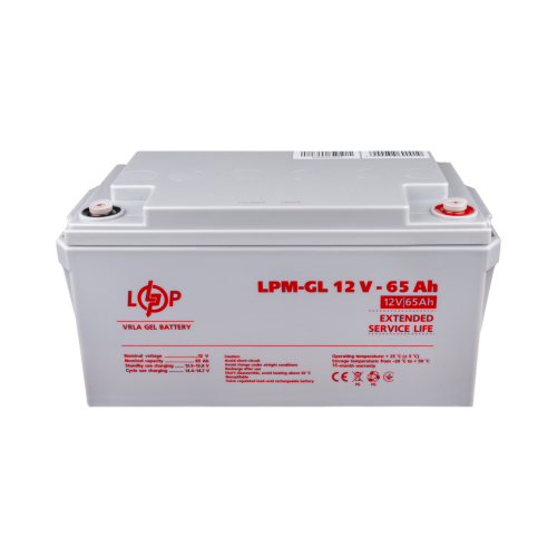 Акумулятор гелевий LPM-GL 12V - 65 Ah