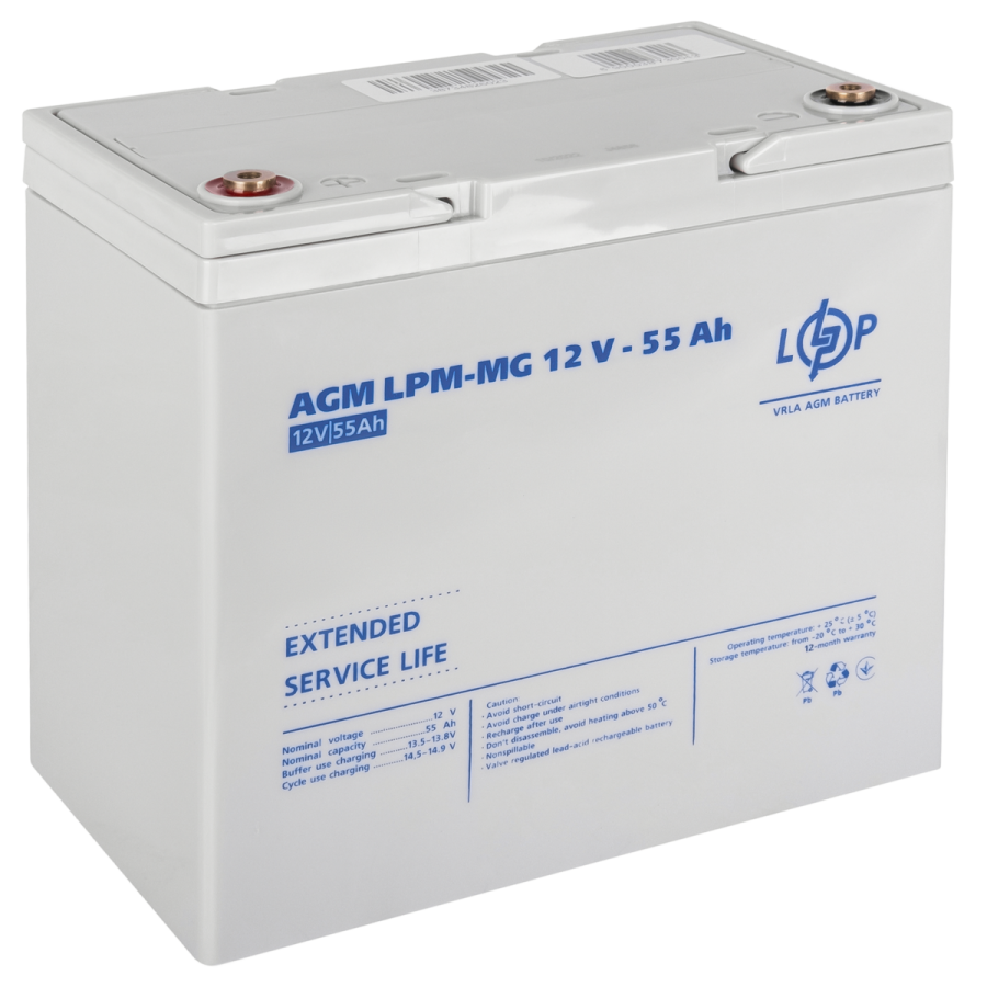 Акумулятор мультигелевий LPM-MG 12V - 55 Ah