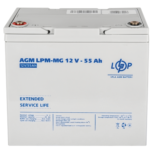 Аккумулятор мультигелевый LPM-MG 12V - 55 Ah