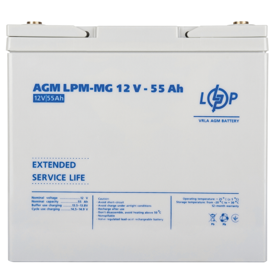 Акумулятор мультигелевий LPM-MG 12V - 55 Ah