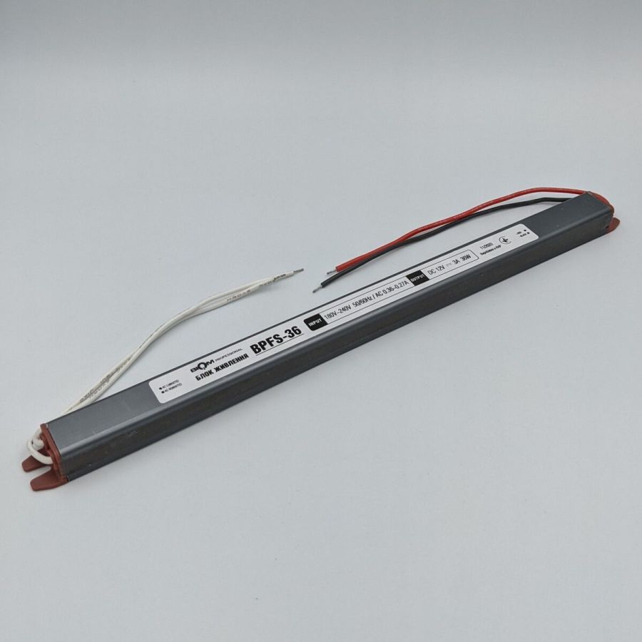 Блок живлення BIOM 12В 36Вт 3А IP67 BPFS-36-12 Stick мет. герм.
