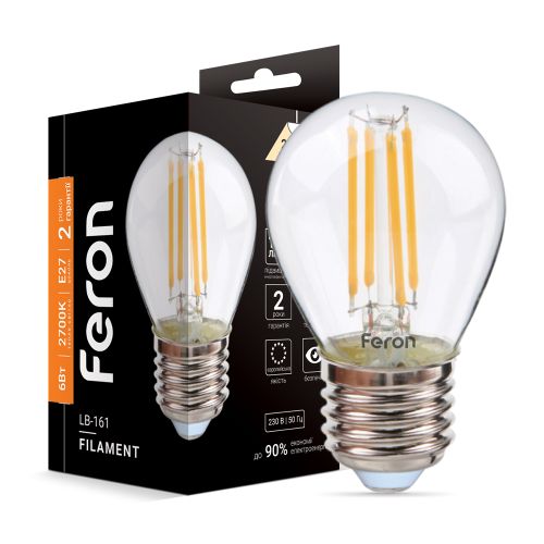 Лед лампа 220В LB-161 6Вт E27 2700K Filament
