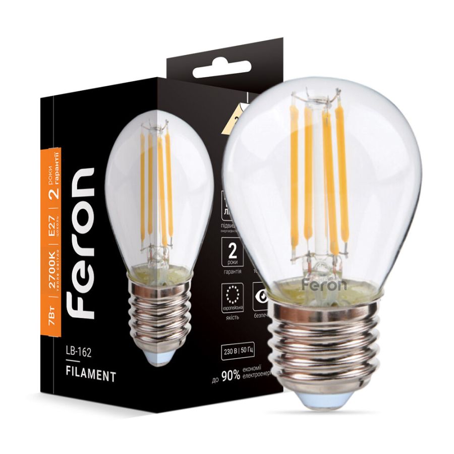 Лед лампа 220В LB-162 7Вт E27 2700K Filament