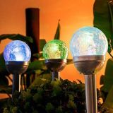 Грунтовий світильник PL130 RGB на сонячній батареї