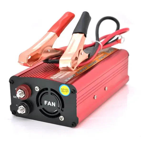 Інвертор напруги NV-1500 (900Вт)+LCD, 12/220V, Апроксимована синусоїда, 1 універсальна розетка, клем, Box
