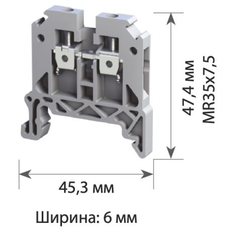 Гвинтова клема TBLOC TBL 2,5 синя