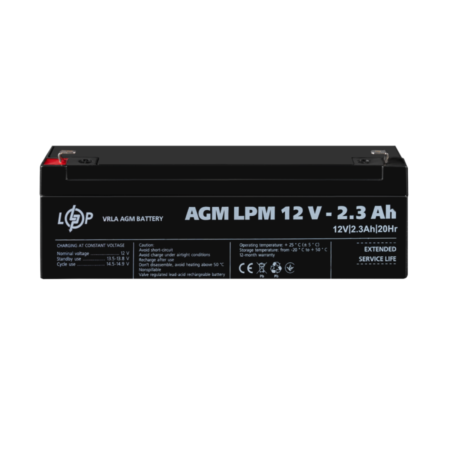 Акумулятор AGM LPM 12V - 2.3 Ah