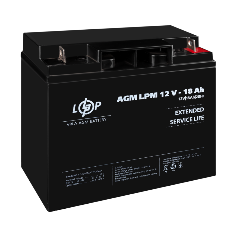 Акумулятор AGM LPM 12V - 18 Ah