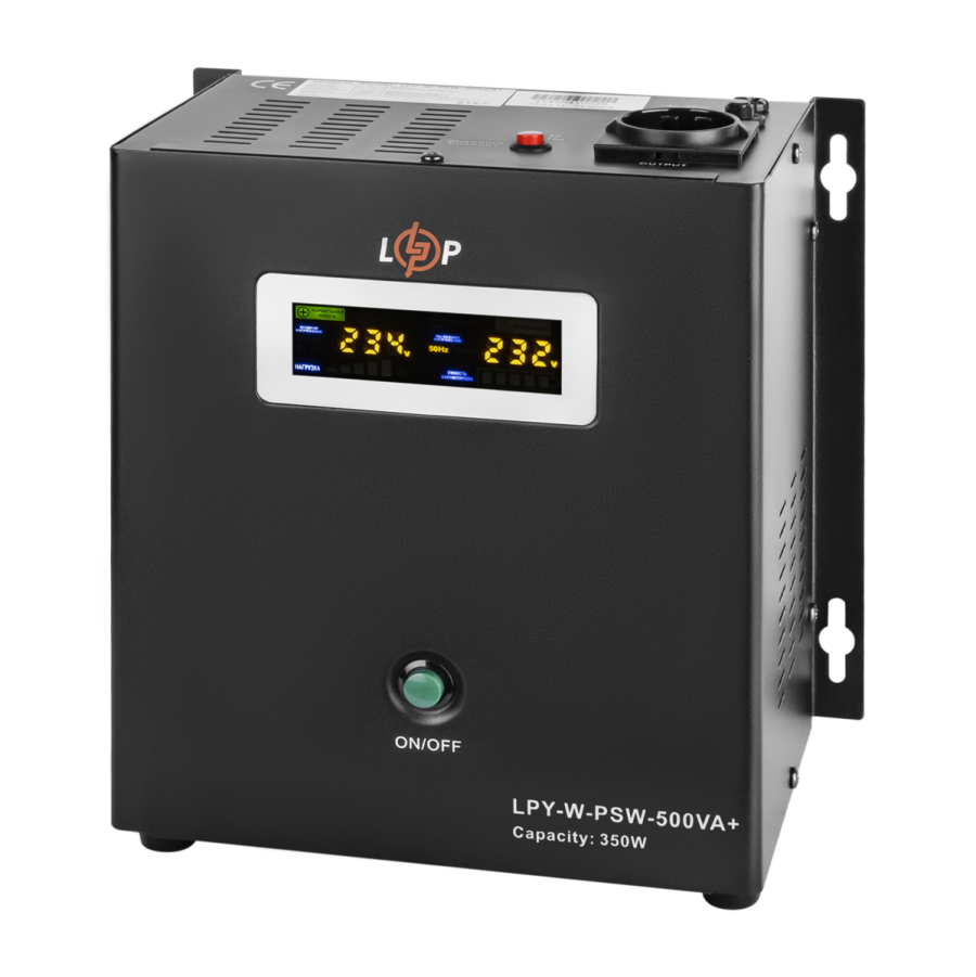 4142 ДБЖ з правильною синусоїдою 12V LPY-W-PSW-500VA+(350Вт)5A/10A
