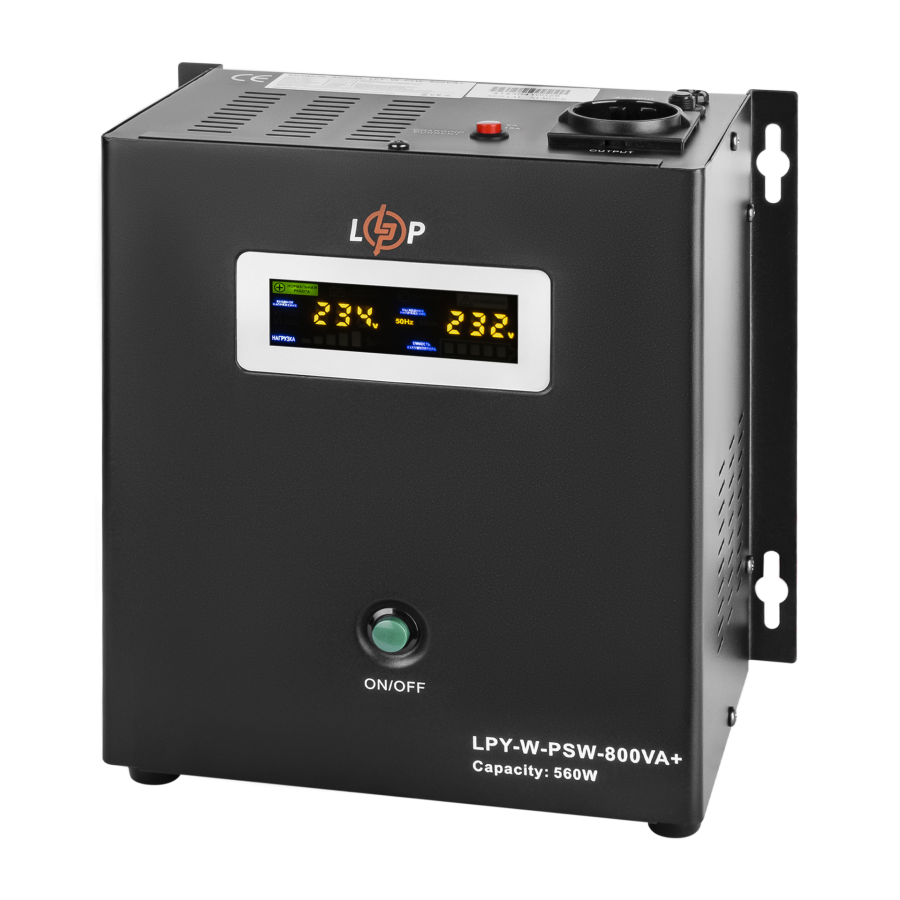 4143 ДБЖ з правильною синусоїдою 12V LPY-W-PSW-800VA+(560Вт)5A/15A