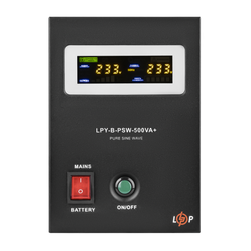 ДБЖ з правильною синусоїдою 12V LPY-B-PSW-500VA+ (350Вт) 5A/10A