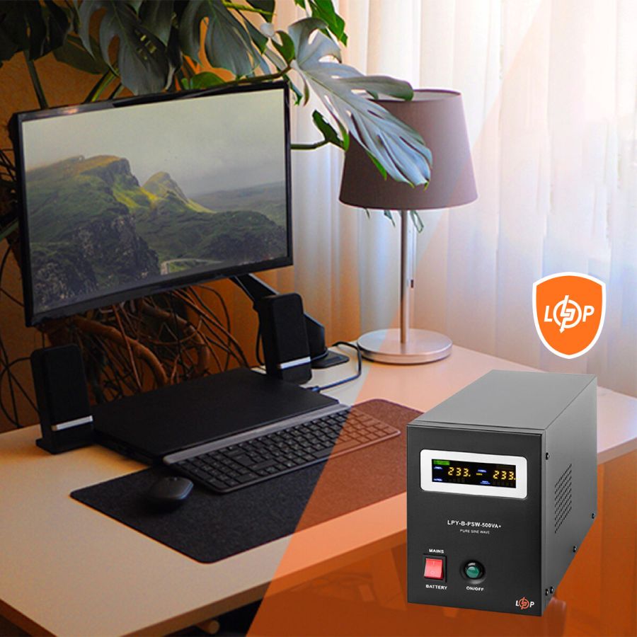 ИБП с правильной синусоидой 12V LPY-B-PSW-500VA+ (350Вт) 5A/10A