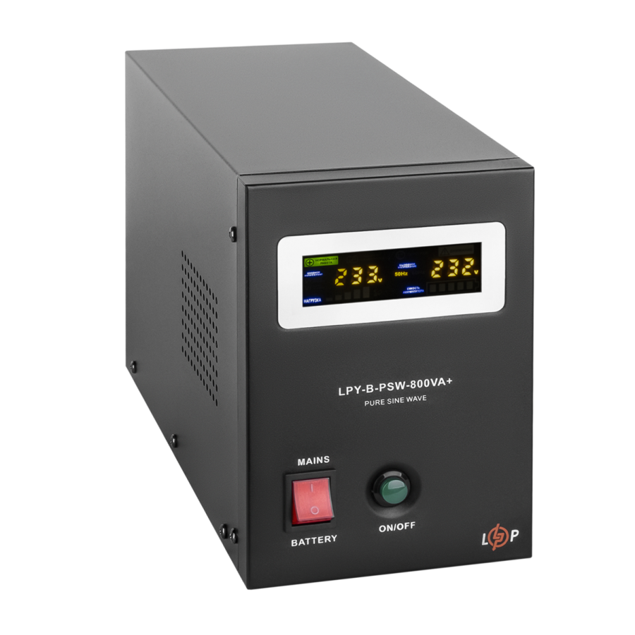 ИБП с правильной синусоидой 12V LPY-B-PSW-800VA+(560Вт) 5A/15A