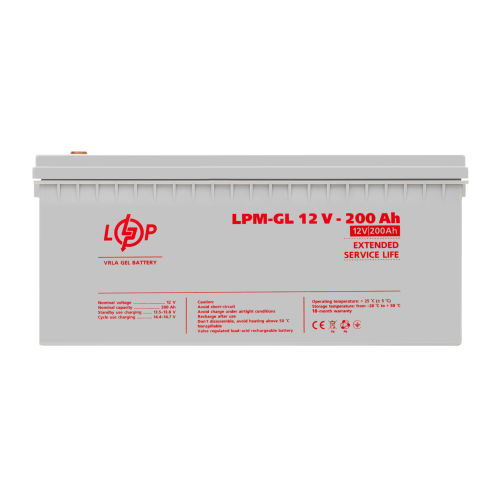 Акумулятор гелевий LPM-GL 12V - 200 Ah