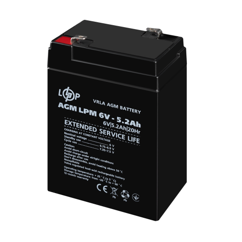 Аккумулятор AGM LPM 6V - 5.2 Ah