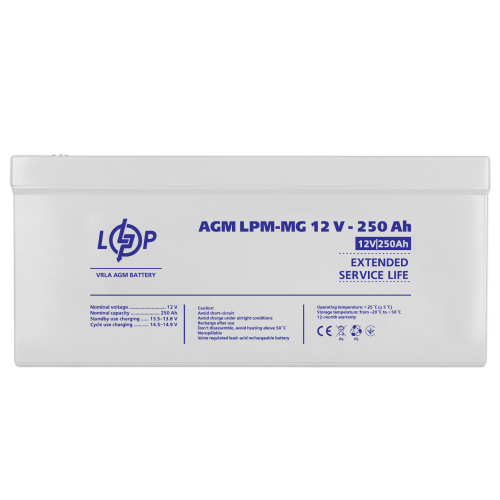 Акумулятор мультигелевий LPM-MG 12V - 250 Ah