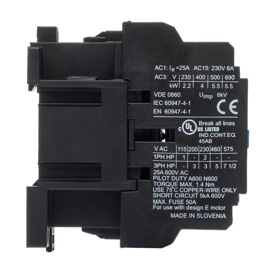 Контактор KNL9-10 9А 1НВ 24В 50/60 Гц (30050616000)