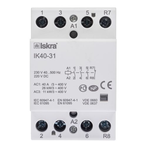 Контактор IK40-31 40А 3НВ+1НЗ 220/240 В 50/60 Гц (30045086000)