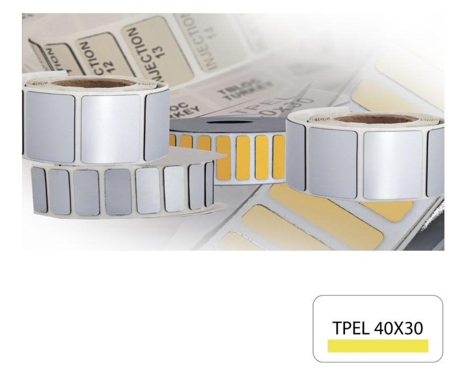 Товсте маркування обладнання TPEL 40x30 Жовта