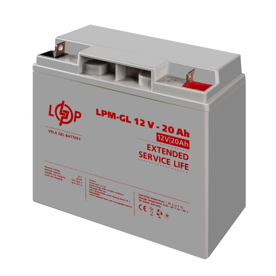 Аккумулятор гелевый LPM-GL 12V - 20 Ah
