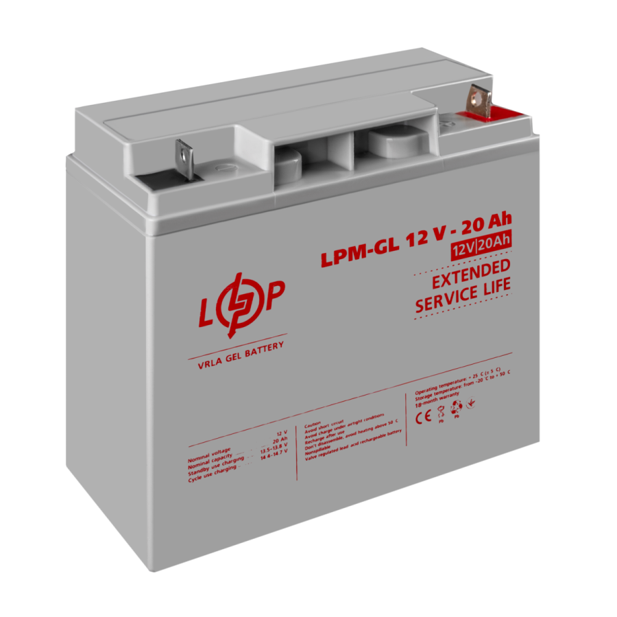 Аккумулятор гелевый LPM-GL 12V - 20 Ah