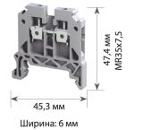 Гвинтова клема TBLOC TBL 2,5 сіра